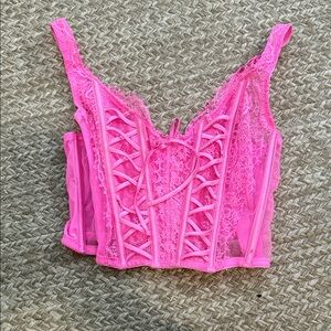Victoria's Secret Vibrant Pink Lace Bustier